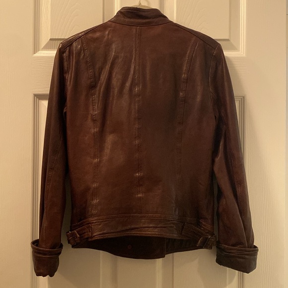 Abercrombie & Fitch Leather Moto Jacket - Picture 3 of 9